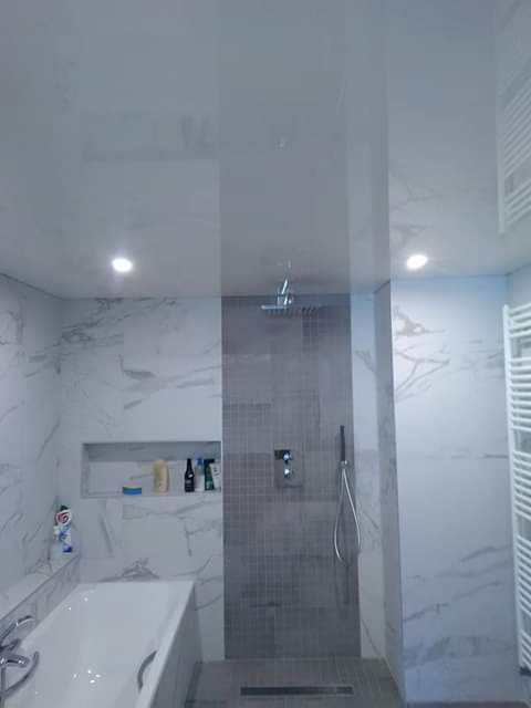 Pose de Plafond tendu salle de bain à la valée de thann &#8211; près de ST Amarin Rixheim