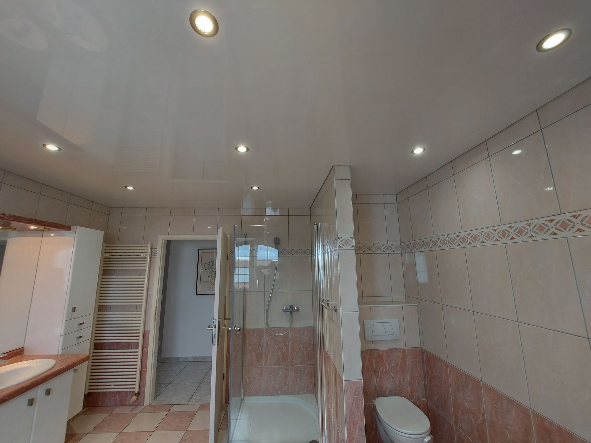 Découvrez notre dernière PRESTATION DE PLAFOND TENDU DE SALLE DE BAIN A MULHOUSE Wittenheim