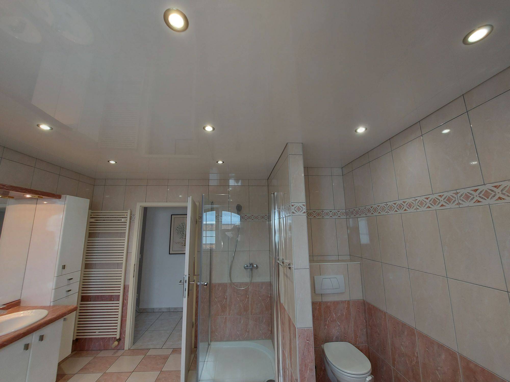 Découvrez notre dernière PRESTATION DE PLAFOND TENDU DE SALLE DE BAIN A MULHOUSE Wittenheim