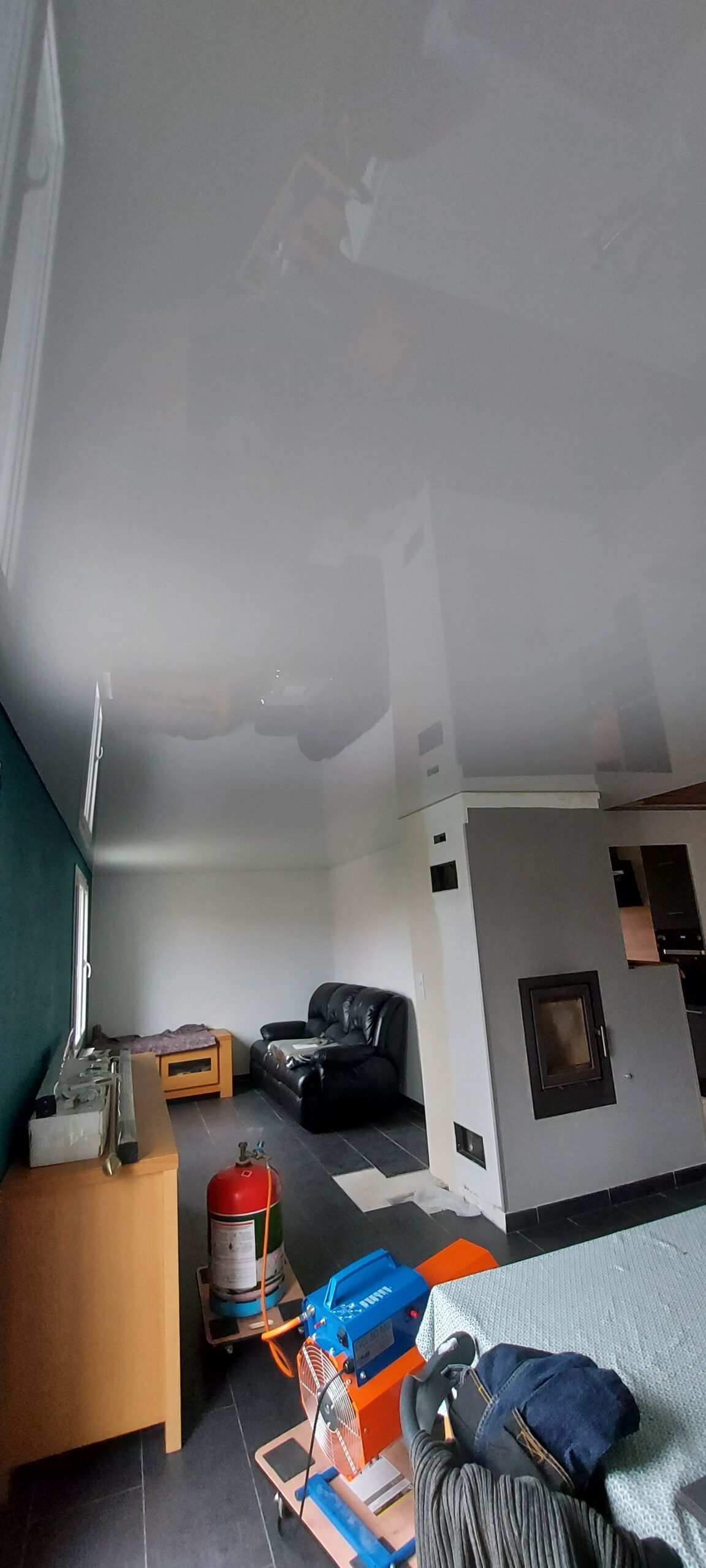 DECOUVREZ NOTRE DERNIER CHANTIER DE POSE DE PLAFOND TENDU A CHAUD A CERNAY Riedisheim 5