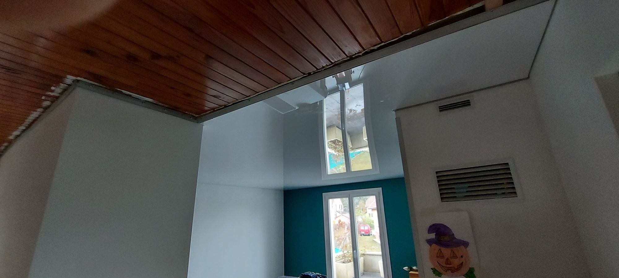 DECOUVREZ NOTRE DERNIER CHANTIER DE POSE DE PLAFOND TENDU A CHAUD A CERNAY Rixheim 2