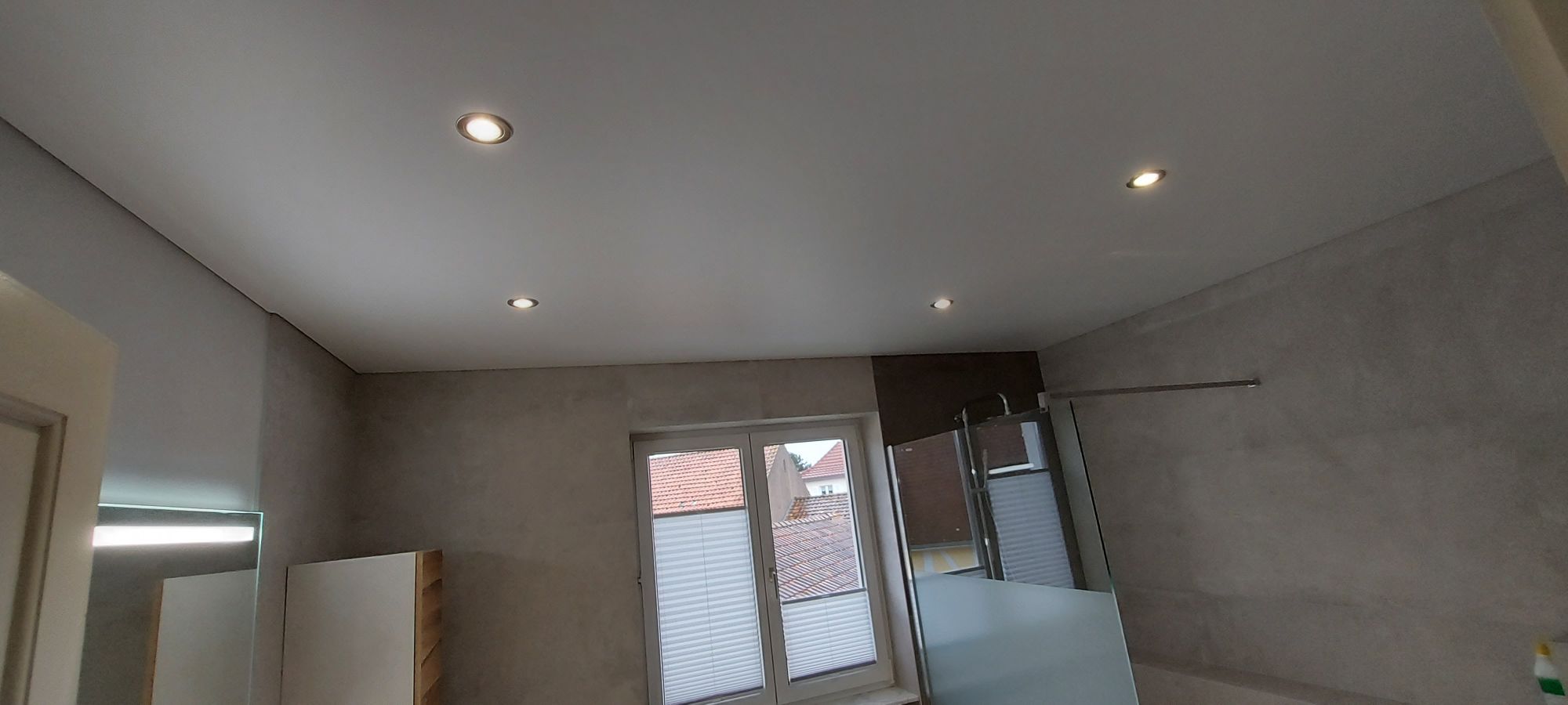 DECOUVREZ NOTRE REALISATION EN POSE DE PLAFOND TENDU A CHAUD EN BLANC MAT A REININGUE. Rixheim 1